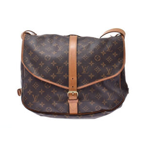 Louis Vuitton Monogram Saumur Brown Leather Shoulder Bag